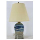 Glazed Stoneware Electric Table Lamp