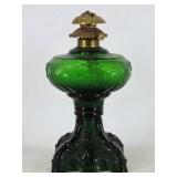 Green Princess Feather Pattern Oil Lamp