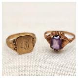 10K Gold Vintage Rings (2)
