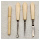 Bone Needle Case & Grooming / Sewing Tools