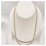 14K Gold Rope Link Necklace / Chain