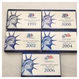 1999-2006 Asstd Dates US Mint Proof Sets