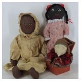 Black Americana Dolls and Jester