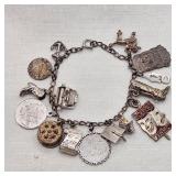 Sterling Charm Bracelet w/ Texas A&M Charms