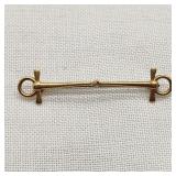 14K Gold Horse Bit Pin