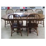 Oak Extension Dining Table And Chairs