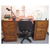 Sewing Machine, Table, And Accessories