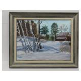 Winter Landscape Original Oil on Canvas