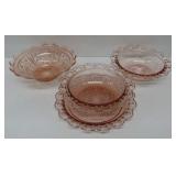 Pink Depression Glass Bowls