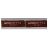 Woodstock Fire Dept. License Plates