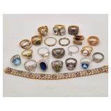 Costume Jewelry Cocktail Rings & Bracelet