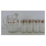 Printed Glass Water Set