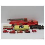 Vintage Toys Including Fire Trucks