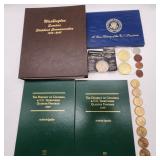States & DC Quarters Books + VA Tokens Etc