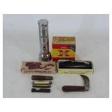 Ammunition Knives and Flashlight