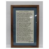 Ernest McFarland Cross Stitched Poem