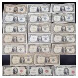 1934D $5 & $1 1957 / 1957 A & B Silver Certificate