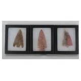 Riker Display Cases With Stone Points