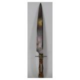 Spear Point Stag Handle Bowie
