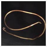 14K Gold Herringbone Necklace