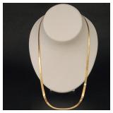 14K Gold Fluid Herringbone Necklace