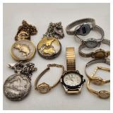 Pocket & Wrist Watches Incl Helbros 17j