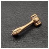 10K Gold Gavel Pin w/ Seed Pearls