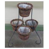 Wicker Planter Stand