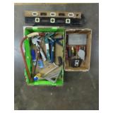 Assorted Hand Tools And Caulk Guns