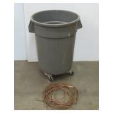 Rolling Trash Can & Copper Tubing