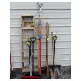 Step Ladder and Long Handle Tools