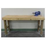 Work Bench with Central Forge Vise