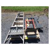 Ladder, Hand Truck, and Snow Shovel