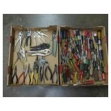 Assorted Pliers and Screwdrivers