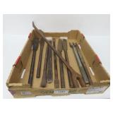 Assorted Pry Bars and Chisels