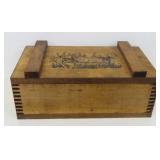 Wooden Storage Box w/ Deer Design