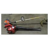 Troy-Bilt Blower and Husqvarna Trimmer