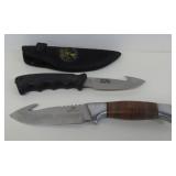 Two Skinning Fixed Blade Knives