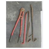Bolt Cutters and Pry Bars
