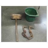 Wood Mallet and Log Grab Hooks