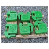 Six 40 Lbs John Deere Suitcase Weights