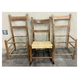 Three Ladder Back Chairs