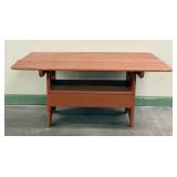 Red Painted Pin Top Table
