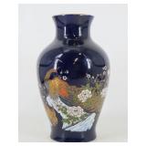 Japanese Peacock Porcelain Vase