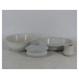 White Ironstone Covered Compotes