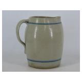 Blue Decorated Stoneware Pitcher