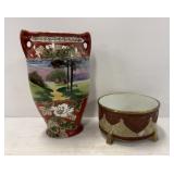 Hand Painted Nippon Vase and Planter