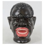 Black Americana Figural Head Jar
