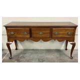 Queen Anne Style Mahogany Console / Sofa Table