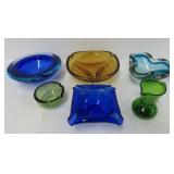 Colorful Glass Ashtrays